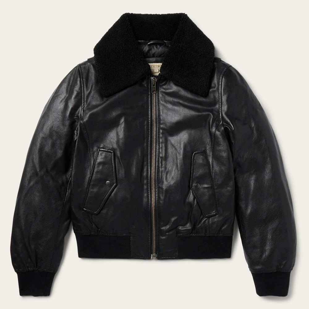 Stetson Leather Bomber Jacket - Stetson - Flyclothing LLC