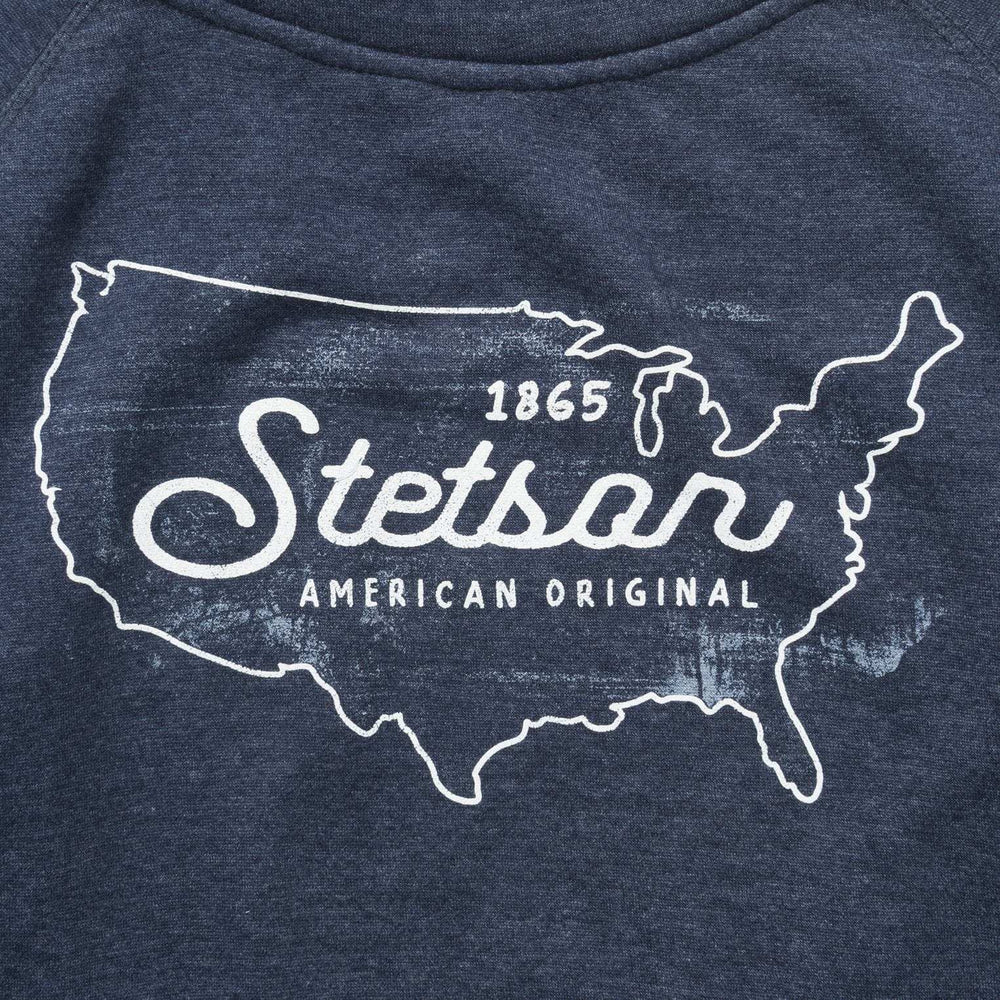 Stetson Navy Heather Fleece Knit Hooded Sweatshirt - Stetson - Flyclothing LLC