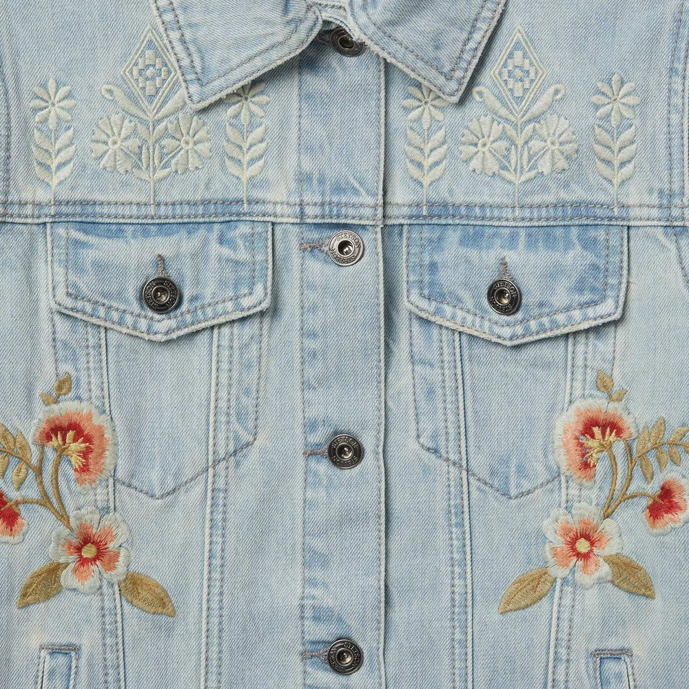 Stetson Embroidered Denim Jacket - Stetson - Flyclothing LLC