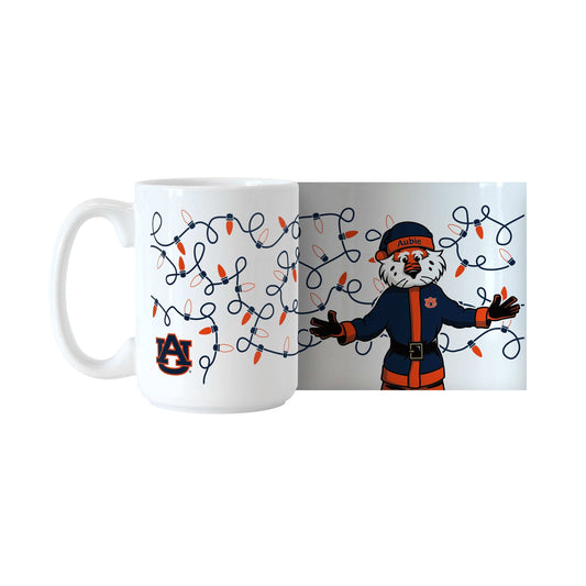 Auburn Aubie Claus 15oz Lights Sublimated Mug - Logo Brands - Flyclothing LLC