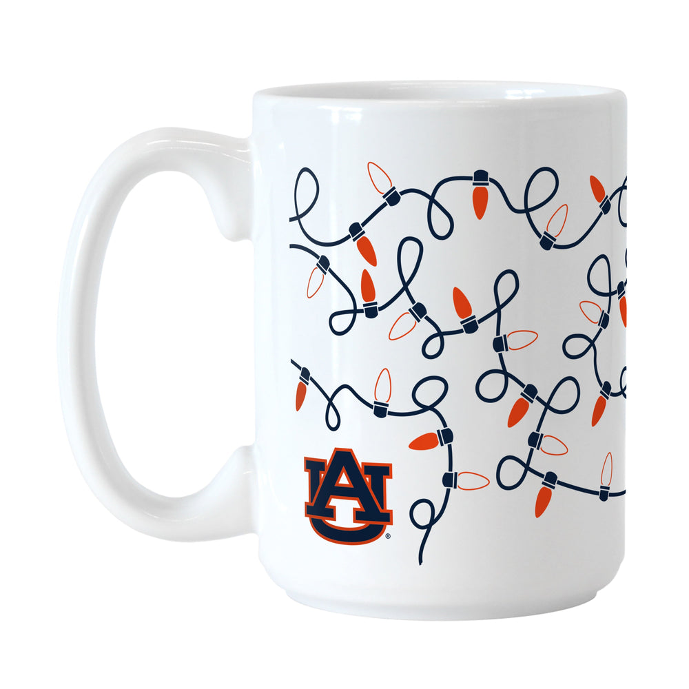 Auburn Aubie Claus 15oz Lights Sublimated Mug - Logo Brands - Flyclothing LLC
