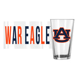 Auburn 16oz Overtime Pint Glass - Logo Brands - Flyclothing LLC