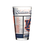 Auburn 16oz Quilted Stained Pint Glass - Logo Brands - Flyclothing LLC