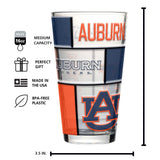 Auburn 16oz Quilted Stained Pint Glass - Logo Brands - Flyclothing LLC