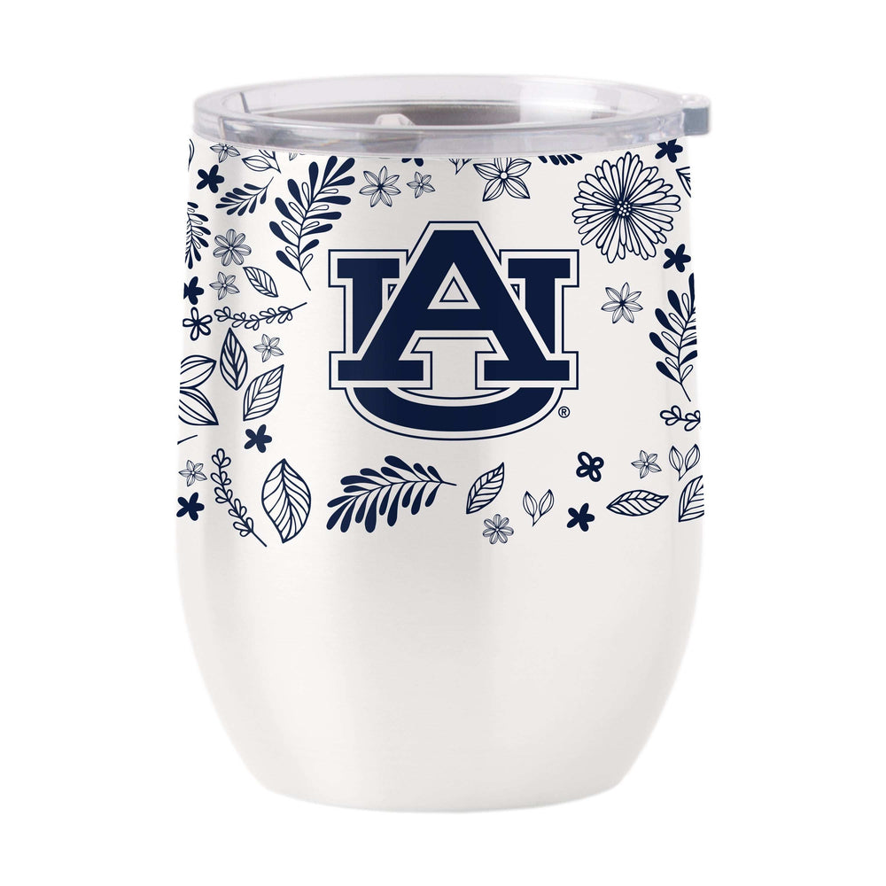 Auburn 16oz Botanical Stainless Curved Beverage - Logo Brands - Flyclothing LLC
