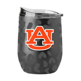 Auburn Leopard 16oz Black Powdercoat Curved Beverage - Logo Brands - Flyclothing LLC