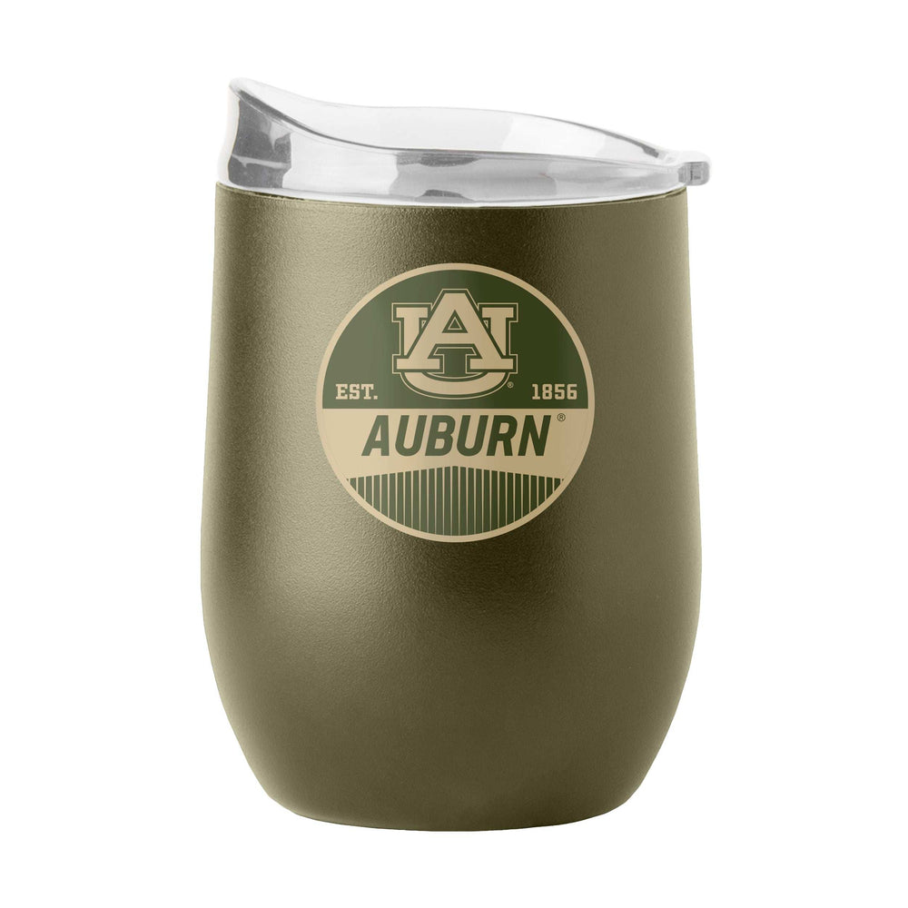 Auburn 16oz Badge Powder Coat Curved Beverage - Logo Brands - Flyclothing LLC