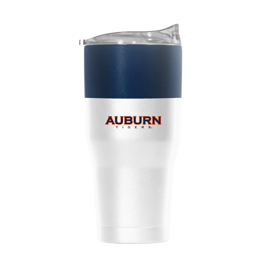 Auburn 30oz Colorblock White Powder Coat Tumbler - Logo Brands - Flyclothing LLC