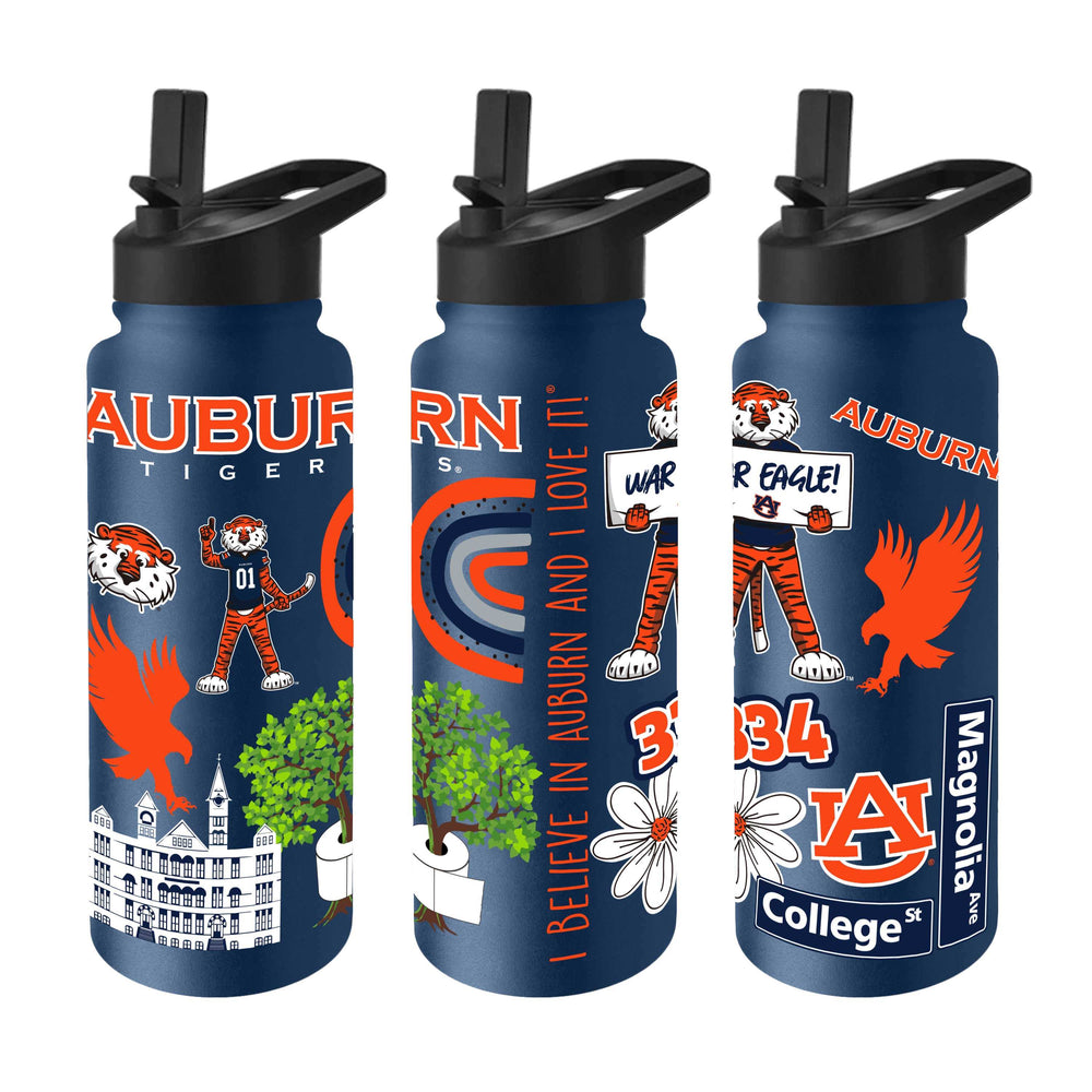Auburn Navy 34oz Native Quencher Bottle - Logo Brands - Flyclothing LLC