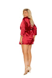 Elegant Moments Burgundy Charmeuse Robe 11022 - Elegant Moments - Flyclothing LLC