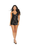 Elegant Moments Black Charmeuse Chemise 11023 - Elegant Moments - Flyclothing LLC