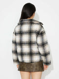 Plaid Zip Up Long Sleeve Jacket - Trendsi - Flyclothing LLC