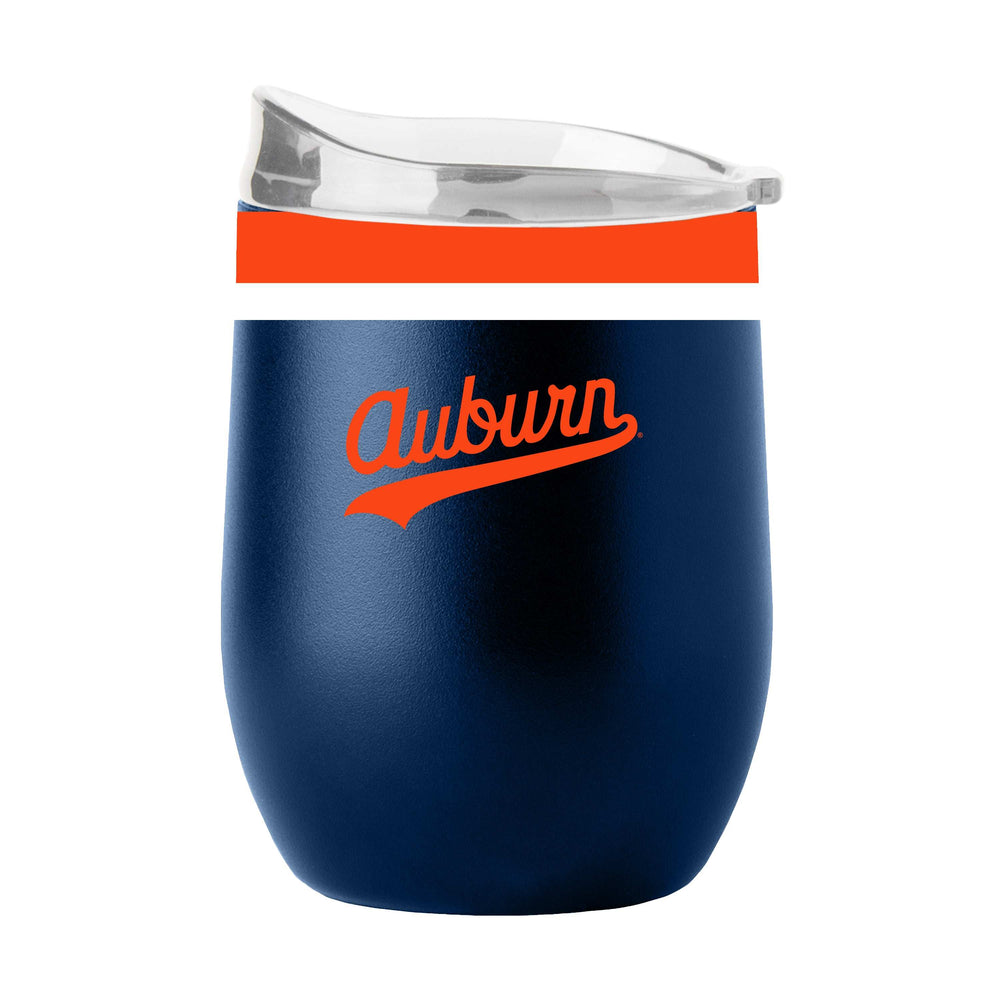 Auburn Vault Baseball 16oz Powder Coat Curved Bev - Logo Brands - Flyclothing LLC