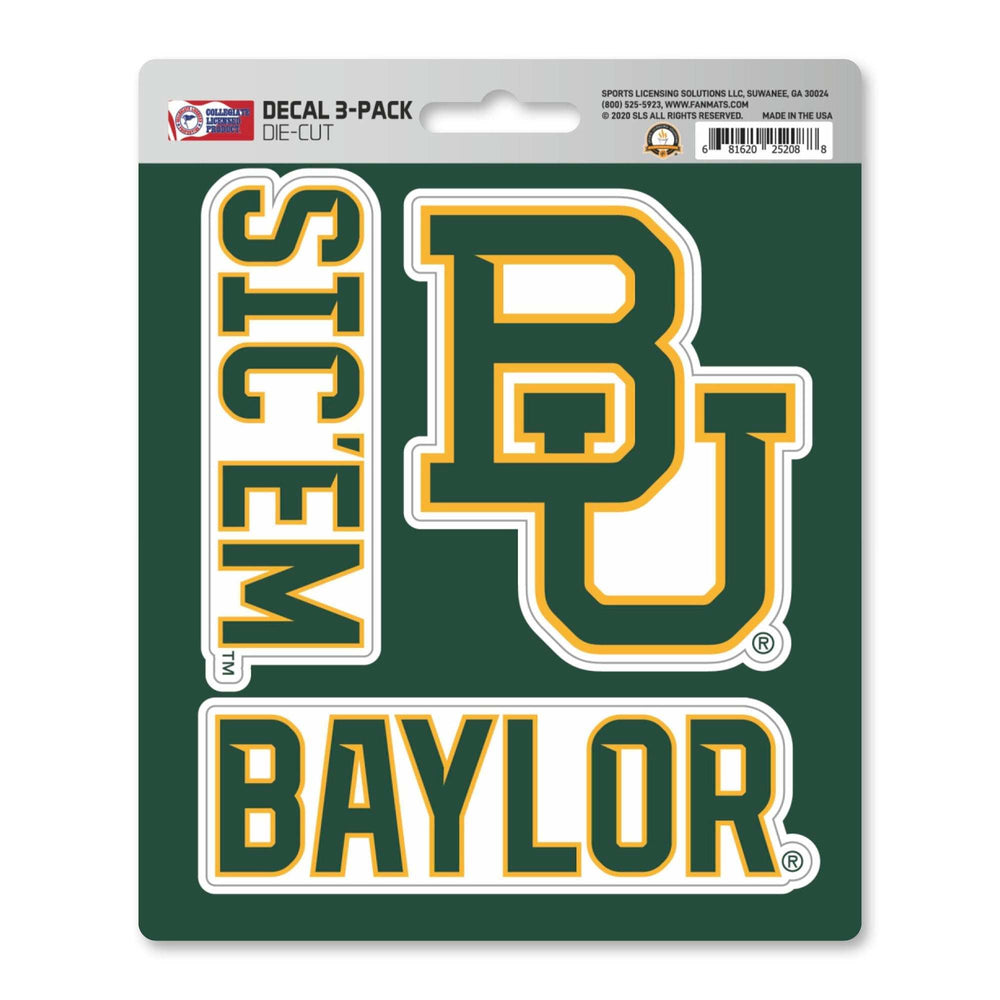 Baylor University Decal 3-pk - Logo Brands - Flyclothing LLC