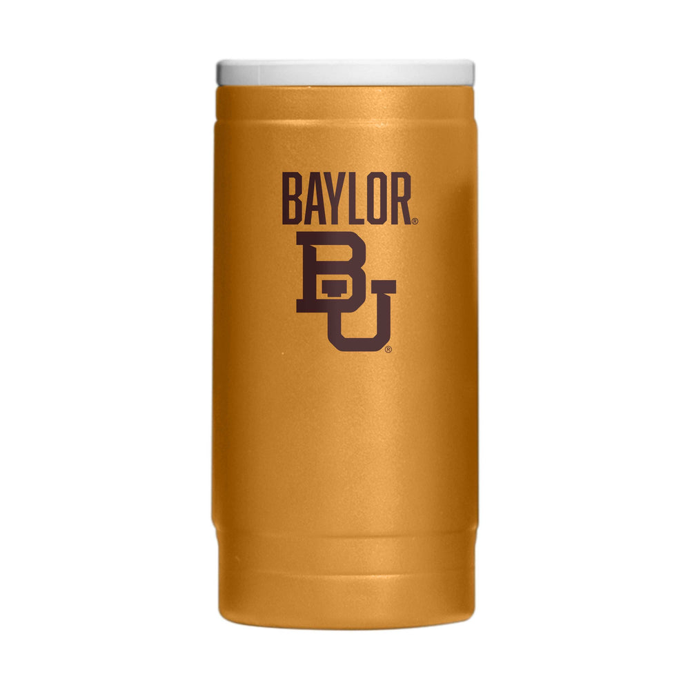 Baylor 12oz Oak Huddle Powdercoat SlimCan Coolie - Logo Brands - Flyclothing LLC