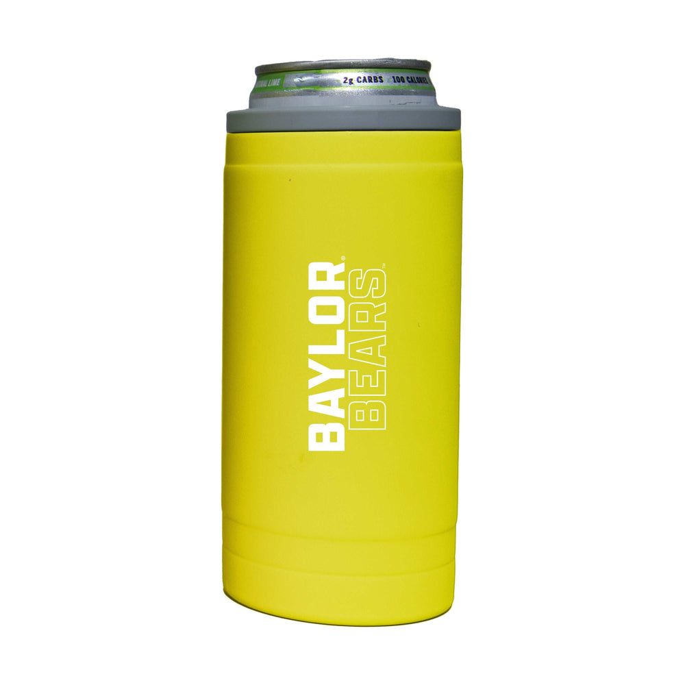 Baylor 12oz Cru Stacked Soft Touch Slim Coolie - Logo Brands - Flyclothing LLC