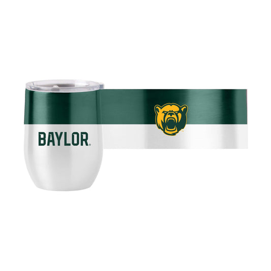 Baylor Colorblock 16oz Stainless Curved Beverage - Logo Brands - Flyclothing LLC