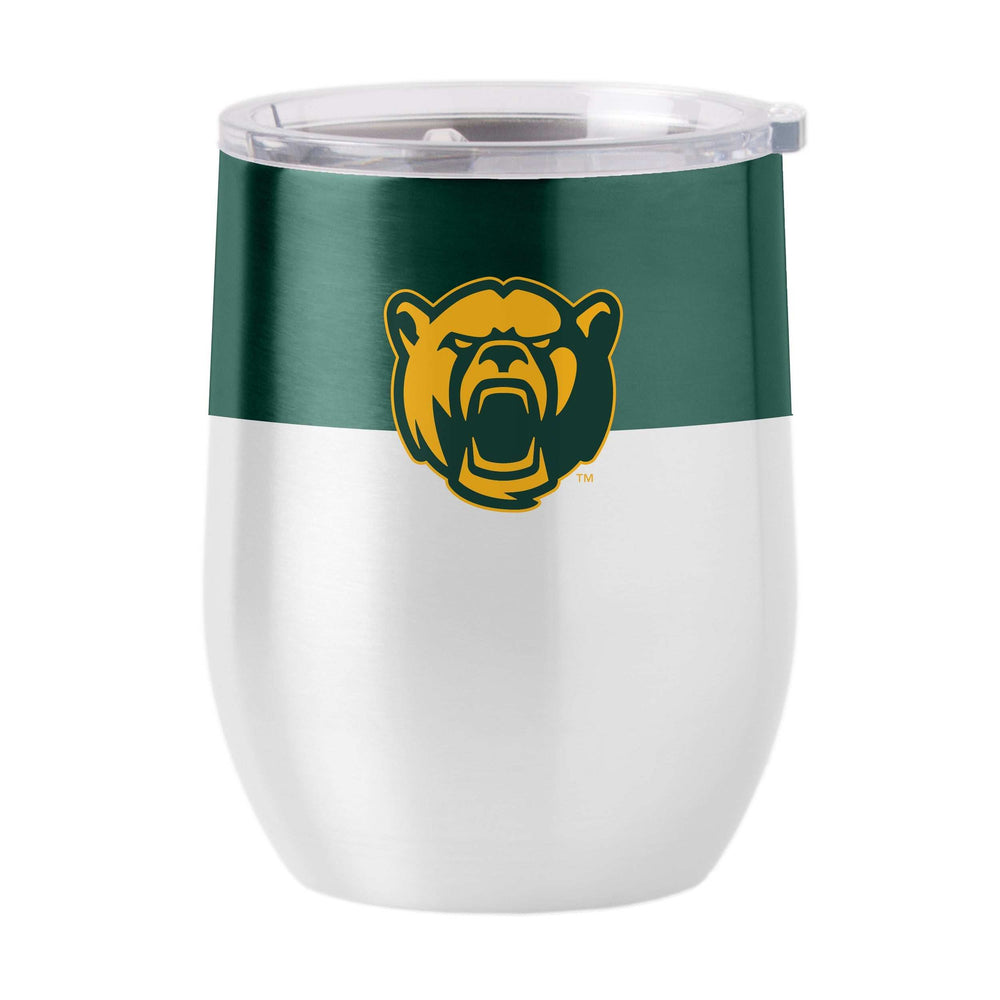 Baylor Colorblock 16oz Stainless Curved Beverage - Logo Brands - Flyclothing LLC