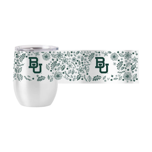 Baylor 16oz Botanical Stainless Curved Beverage - Logo Brands - Flyclothing LLC