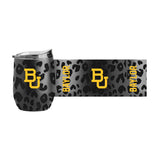 Baylor Leopard 16oz Black Powdercoat Curved Beverage - Logo Brands - Flyclothing LLC