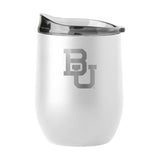 Baylor GunMetal 16oz White Powder Coat Curved Beverage - Logo Brands - Flyclothing LLC