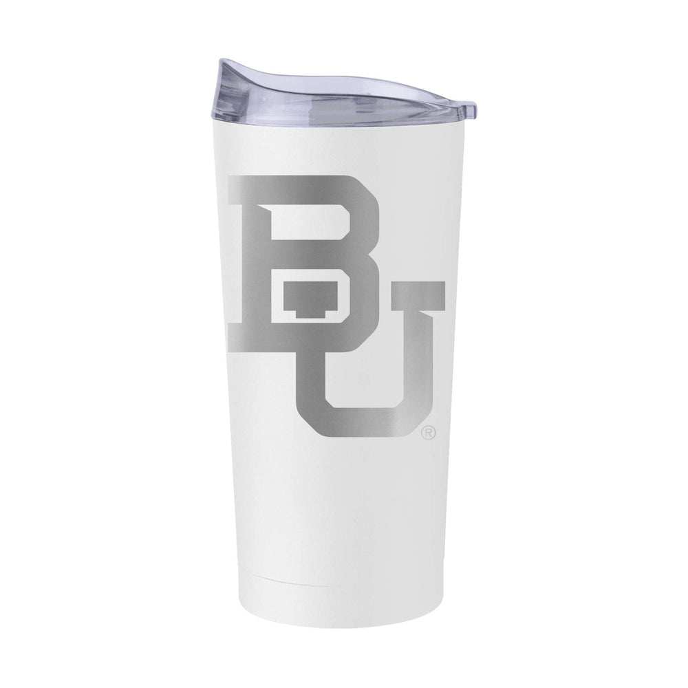 Baylor GunMetal 20oz White Powder Coat Tumbler - Logo Brands - Flyclothing LLC