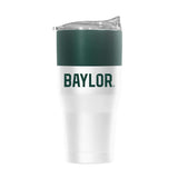 Baylor 30oz Colorblock White Powder Coat Tumbler - Logo Brands - Flyclothing LLC