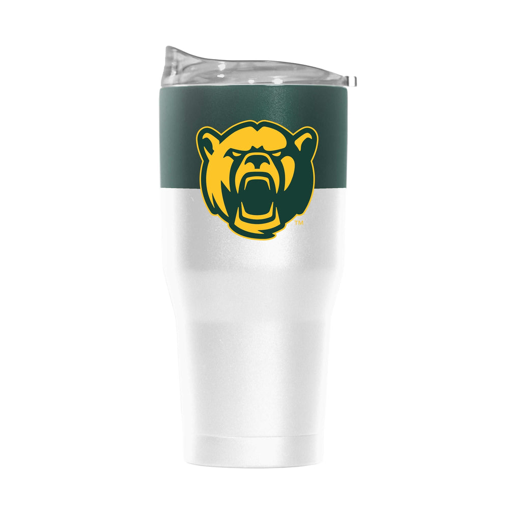 Baylor 30oz Colorblock White Powder Coat Tumbler - Logo Brands - Flyclothing LLC
