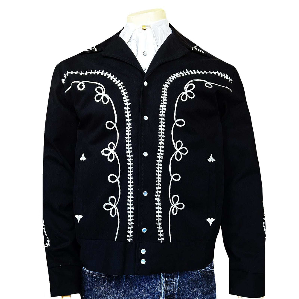 Rockmount Ranch Ware Men's Vintage Western Bolero Jacket with White Rope Embroidery - Rockmount Clothing - Flyclothing LLC