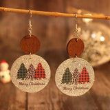PU Leather Christmas Tree Earrings - Trendsi - Flyclothing LLC