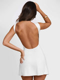 Backless Wide Strap Mini Dress - Trendsi - Flyclothing LLC