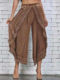Full Size Lace Detail Wide Leg Pants Plus Size - Trendsi - Flyclothing LLC