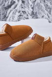Letter M Suede Round Toe Slippers - Trendsi - Flyclothing LLC