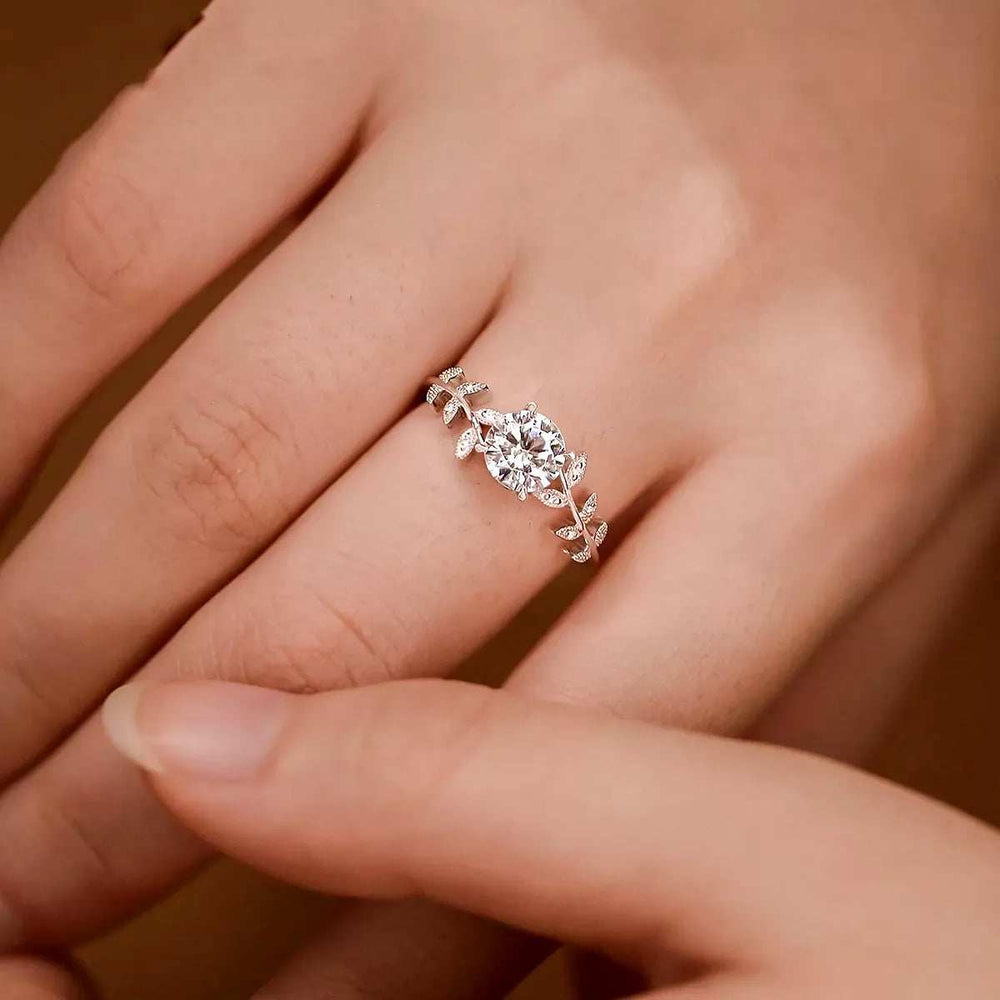 925 Sterling Silver Laurel Leaves Ring - Trendsi - Flyclothing LLC