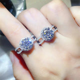 2 Carat 925 Sterling Silver Moissanite Ring - Trendsi - Flyclothing LLC