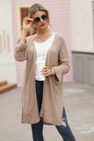 Open Front Long Sleeve Cardigan - Trendsi - Flyclothing LLC
