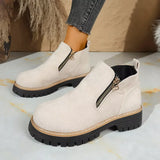 Round Toe Platform Boots - Trendsi - Flyclothing LLC