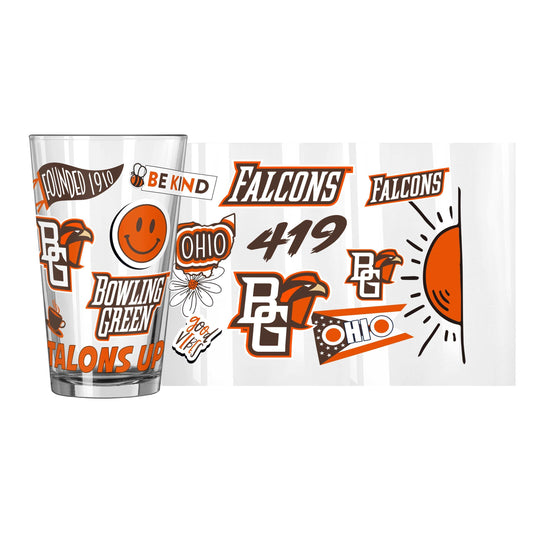 Bowling Green 16oz Native Pint Glass - Logo Brands - Flyclothing LLC