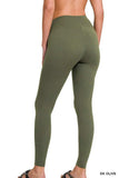 Zenana Microfiber Waistband Leggings - Trendsi - Flyclothing LLC