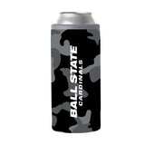Ball State Black Camo 12oz Slim Can Coolie - Logo Brands - Flyclothing LLC