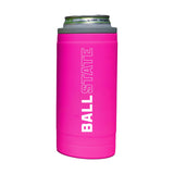 Ball State 12oz Electric Stacked Soft Touch Slim Coolie - Logo Brands - Flyclothing LLC