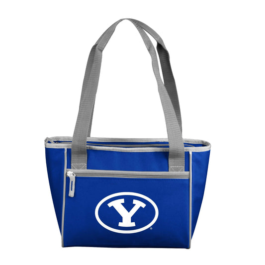 BYU Crosshatch 16 Can Cooler Tote - Logo Brands - Flyclothing LLC