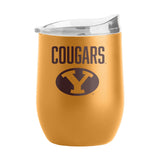Brigham Young 16oz Huddle Powder Coat Curved Bev - Logo Brands - Flyclothing LLC