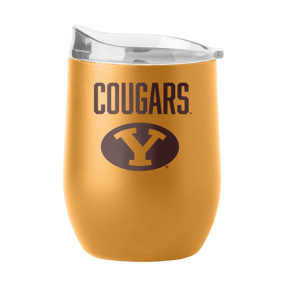 Brigham Young 16oz Huddle Powder Coat Curved Bev - Logo Brands - Flyclothing LLC