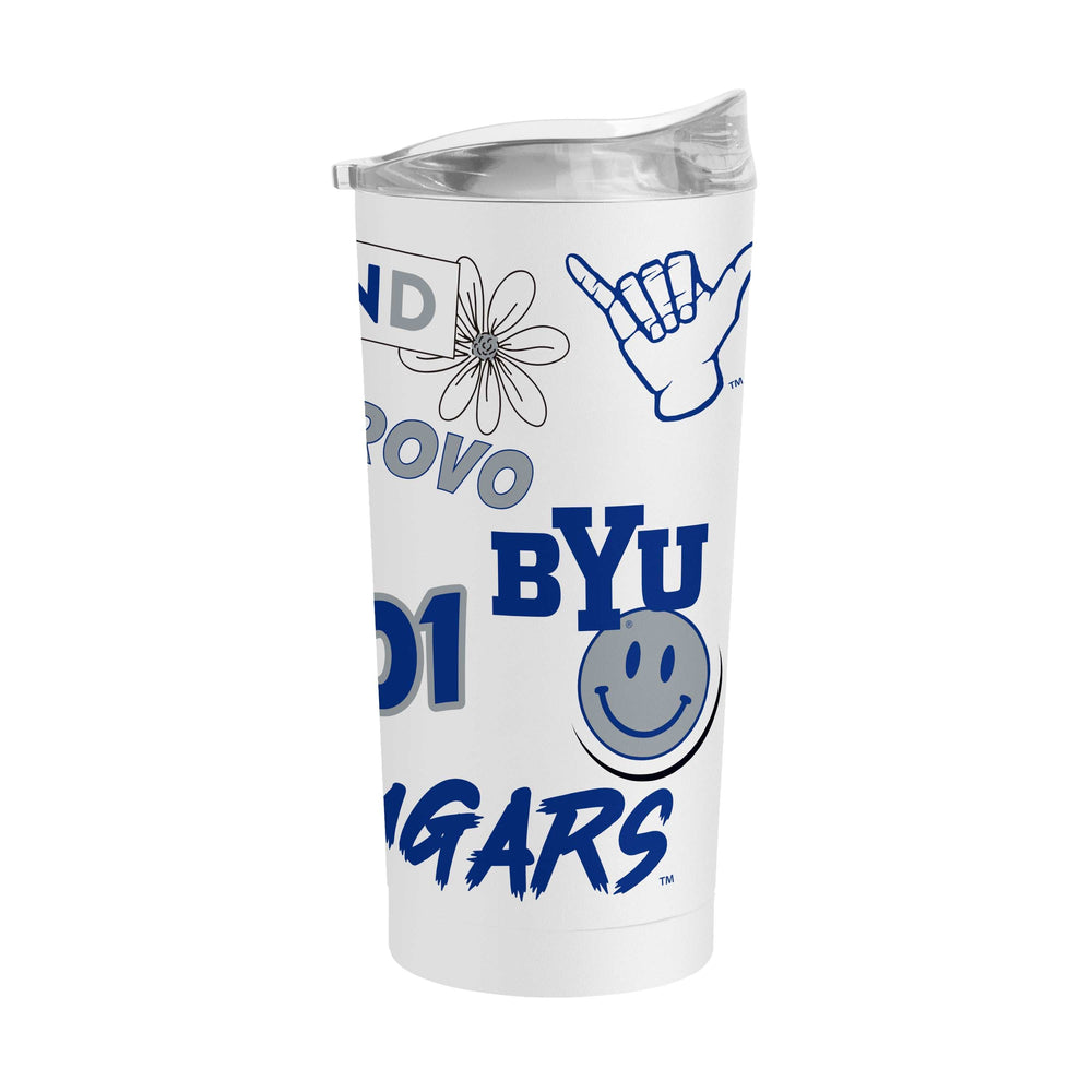 BYU 20oz Native Powder Coat Tumbler - Logo Brands - Flyclothing LLC
