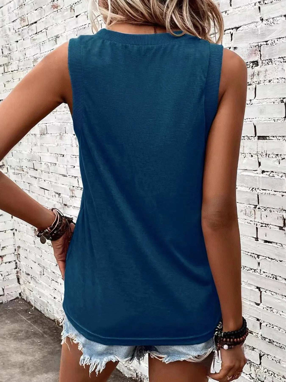 V-Neck Tank - Trendsi - Flyclothing LLC