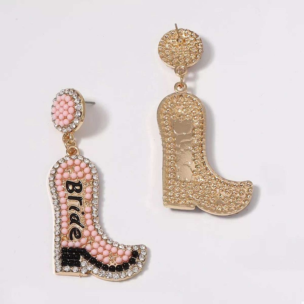 Bride Boot Dangle Earrings - Trendsi - Flyclothing LLC