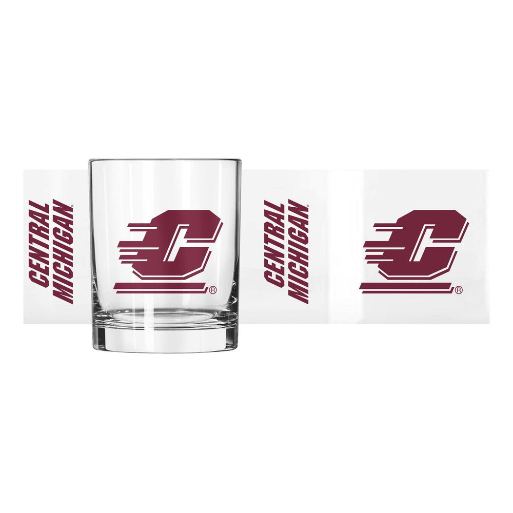Central Michigan 14oz Gameday Rocks Glass - Logo Brands - Flyclothing LLC