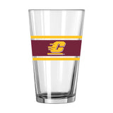 Central Michigan 16oz Stripe Pint Glass - Logo Brands - Flyclothing LLC