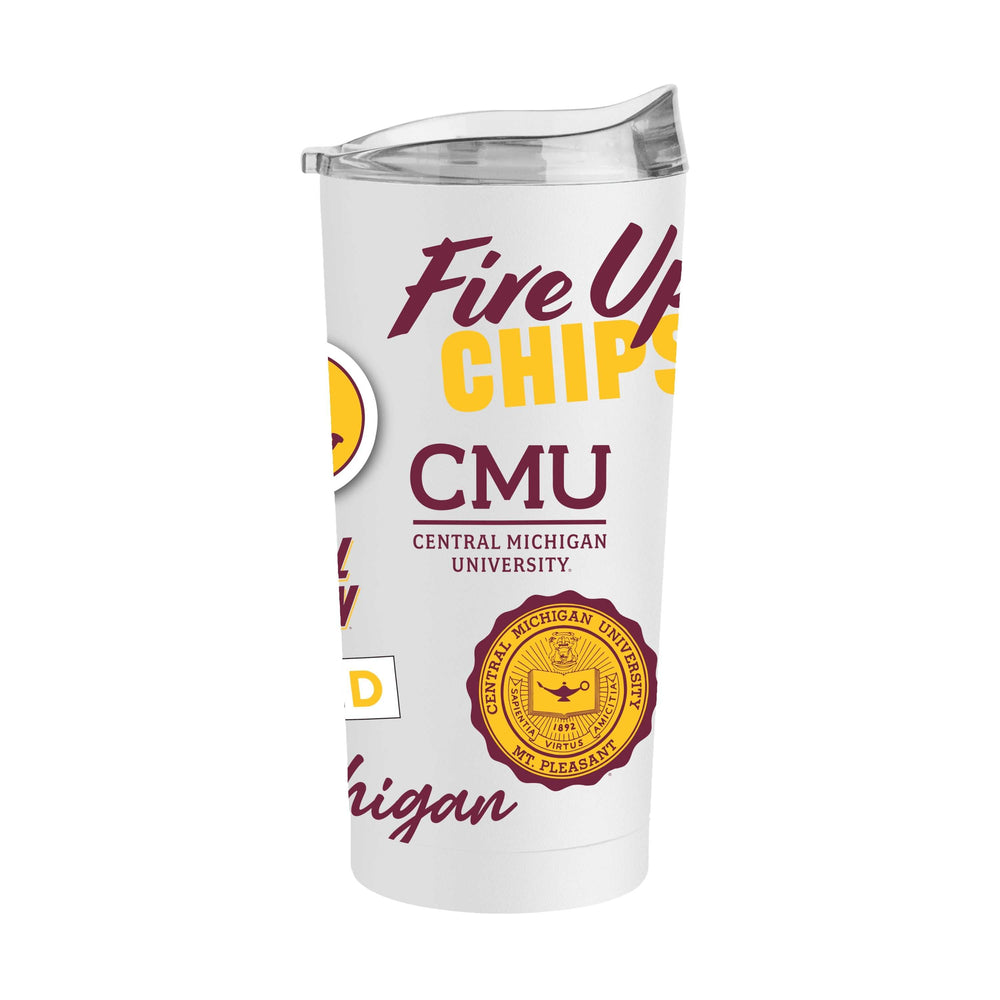 Central Michigan 20oz Native Powder Coat Tumbler - Logo Brands - Flyclothing LLC